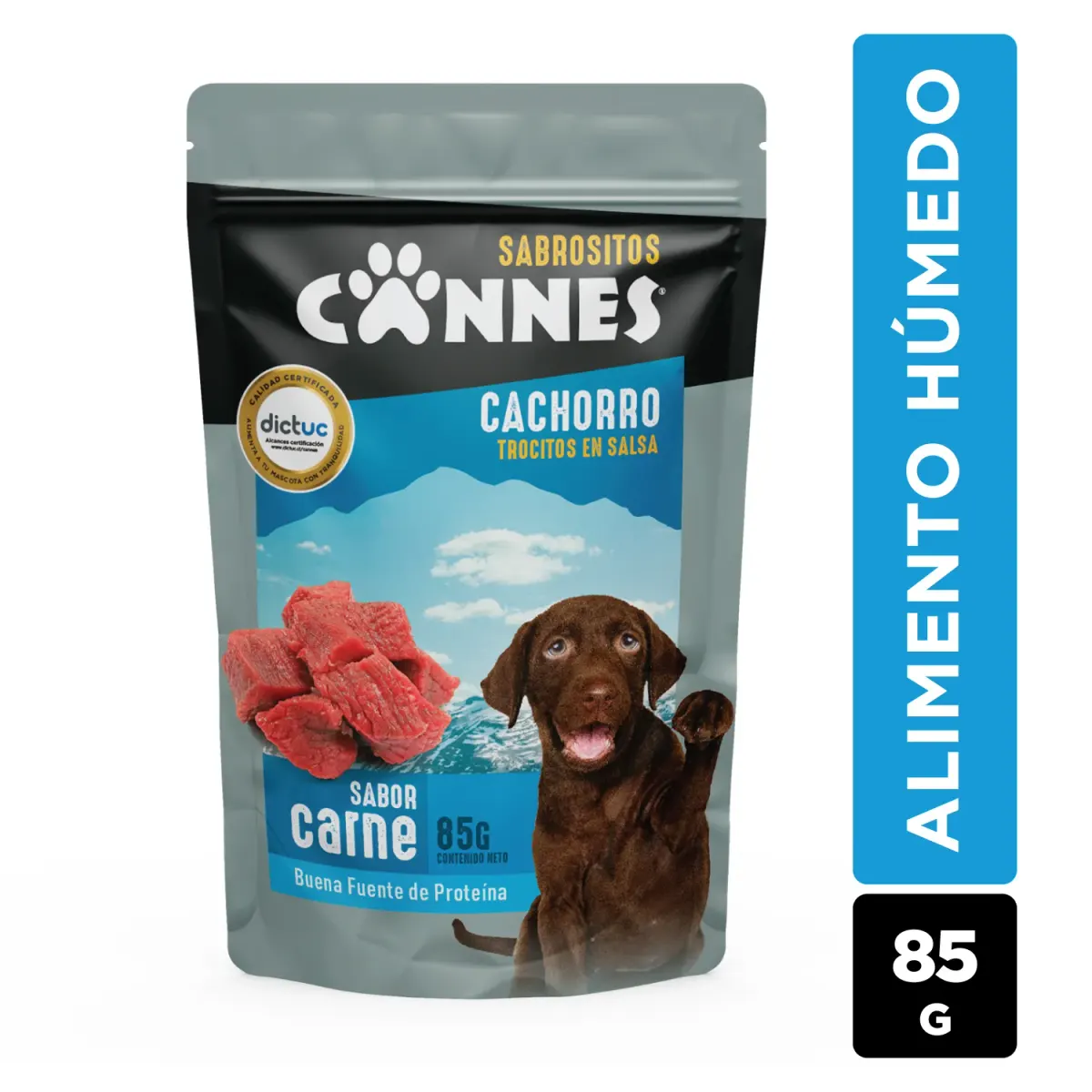 Alimento Perro Cannes Humedo Carne 375gr
